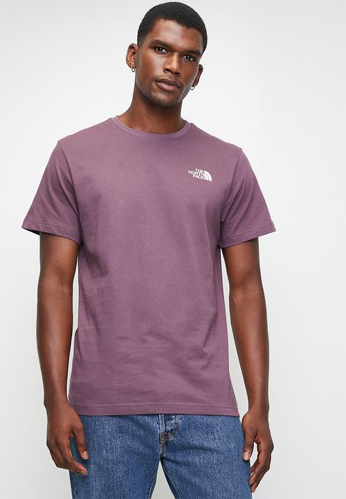 The North Face - S/S Box Nse Tee - Midnight Mauve/ White-Dune