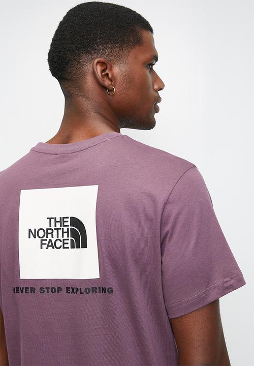 The North Face - S/S Box Nse Tee - Midnight Mauve/ White-Dune