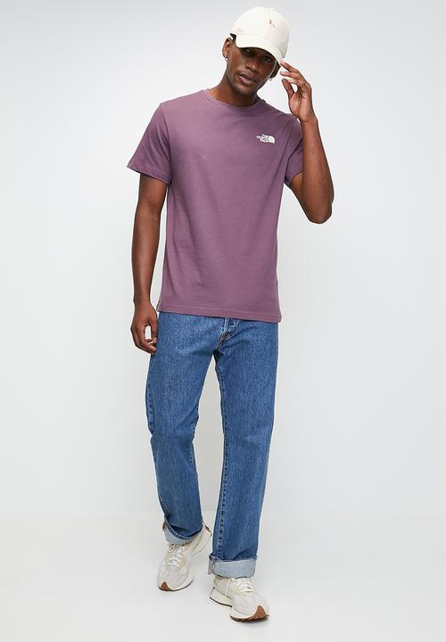 The North Face - S/S Box Nse Tee - Midnight Mauve/ White-Dune