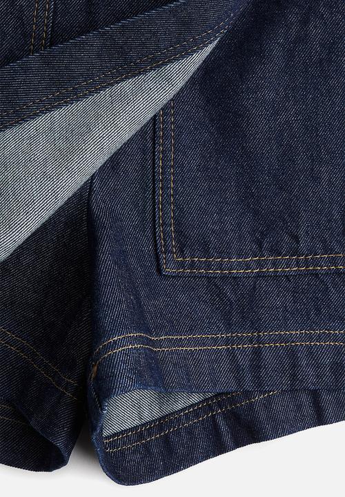 H&M - Denim skort - dark denim blue