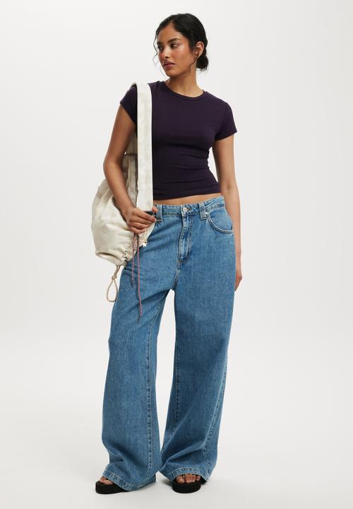 Cotton On - All day crew tee - velvet currant