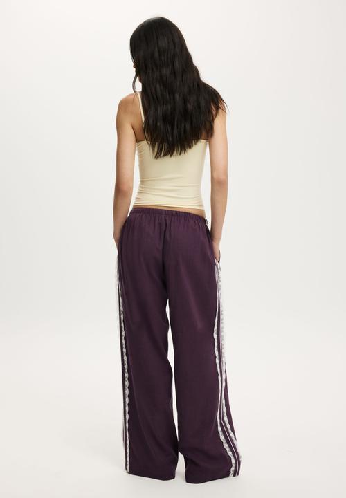 Cotton On - Haven wide leg pant - velvet current lace