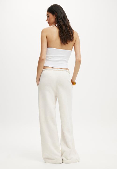 Cotton On - Wide leg sweatpant - oatmeal marle