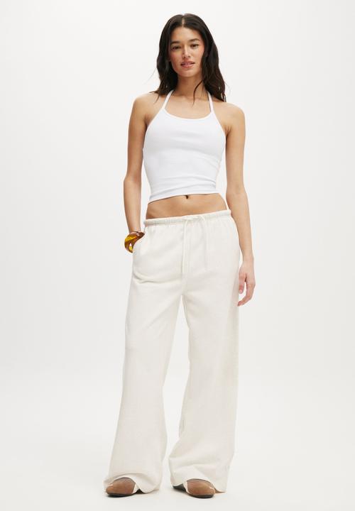 Cotton On - Wide leg sweatpant - oatmeal marle