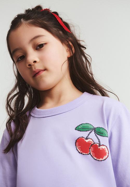 Cotton On - Poppy Oversize Graphic Print Tee - Lilac Mood/Sweet Cherry