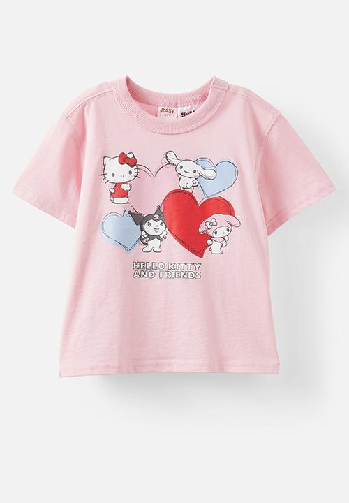 Cotton On - Bobbi Short Sleeve Lcn Tee - Lcn San Blush Pink/Hello Kitty And Friends