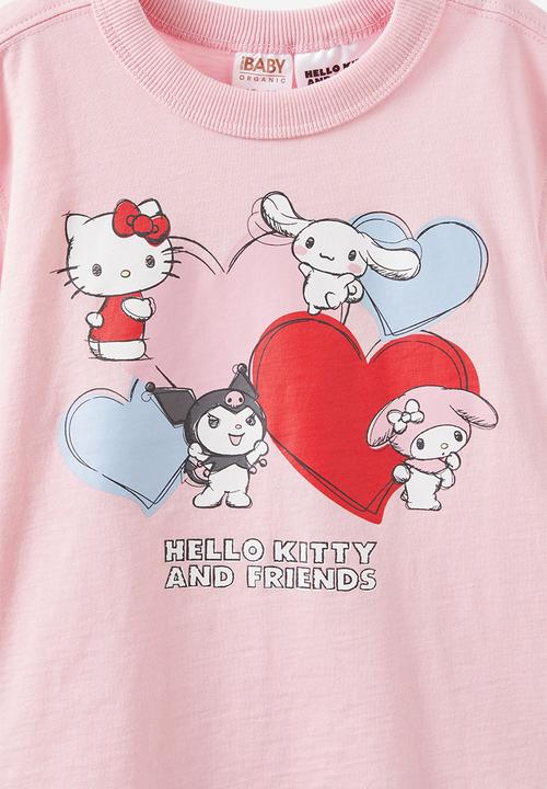 Cotton On - Bobbi Short Sleeve Lcn Tee - Lcn San Blush Pink/Hello Kitty And Friends