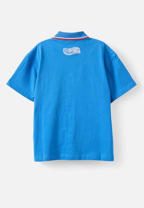 Cotton On - License Short Sleeve Jersey Shirt - Lcn Mat Harbour Blue/Hot Wheels 68