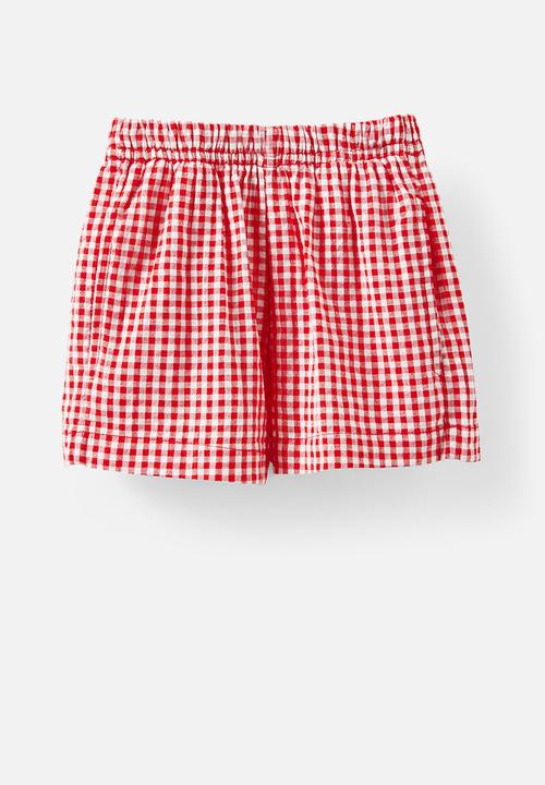 Cotton On - Benny Woven Short - Varsity Red Gingham
