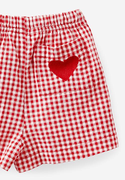Cotton On - Benny Woven Short - Varsity Red Gingham