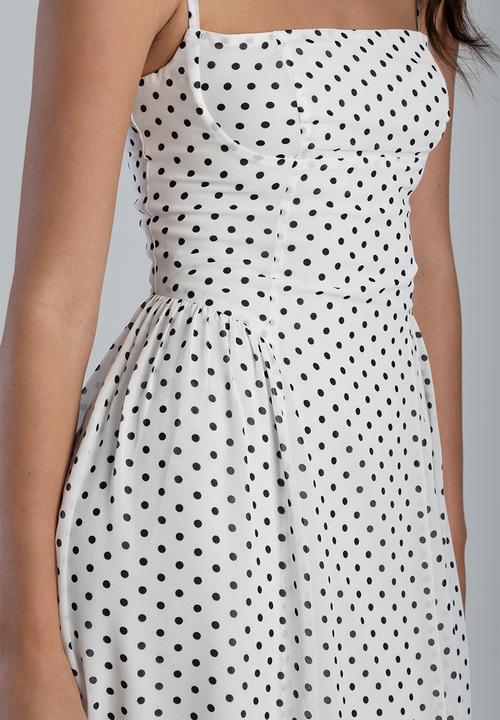 SISSY BOY - One Of A Kind Midi Dress With An Underbust Cutline And Gauging - Off White