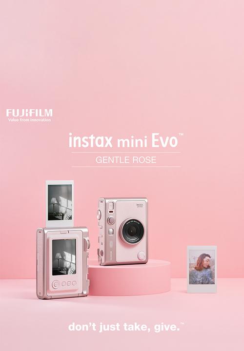Fujifilm - Instax Mini Evo Camera Kit - Gentle Rose