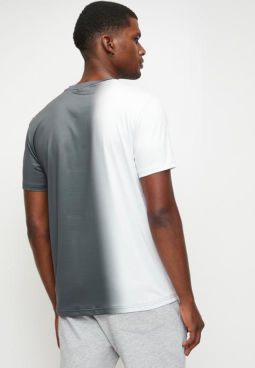 POLO - OMPHILE  SPORT SPRAY PAINT TECH TEE - BLACK & WHITE