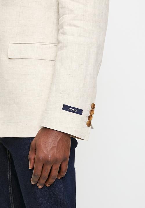 POLO - WAYNE  CUSTOM FIT LINEN BLAZER - STONE
