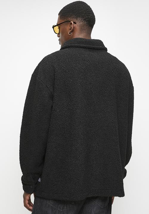 Brave Soul - Borg Long Sleeved Shirt  - Black