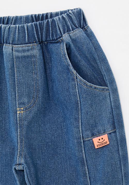 Pop Candy - Jeans with curved seam detail - blue denim