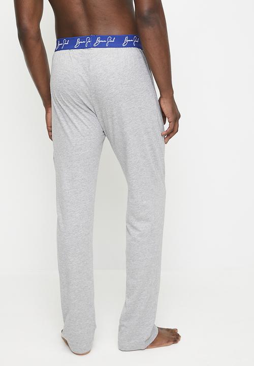Brave Soul - Loungewear Pant - Light Grey Marl/ Royal/ Optic White