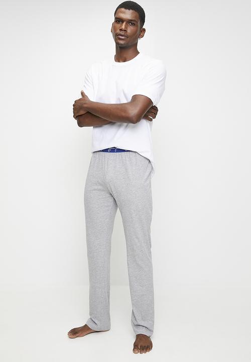 Brave Soul - Loungewear Pant - Light Grey Marl/ Royal/ Optic White