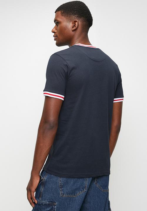 Brave Soul - Enbry Ringer Crew Neck Tshirt  - Navy