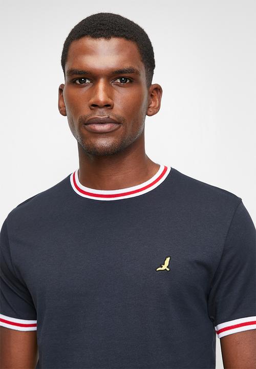 Brave Soul - Enbry Ringer Crew Neck Tshirt  - Navy