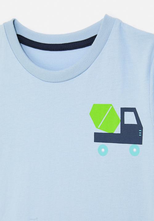 Pop Candy - Crew neck tee-light blue