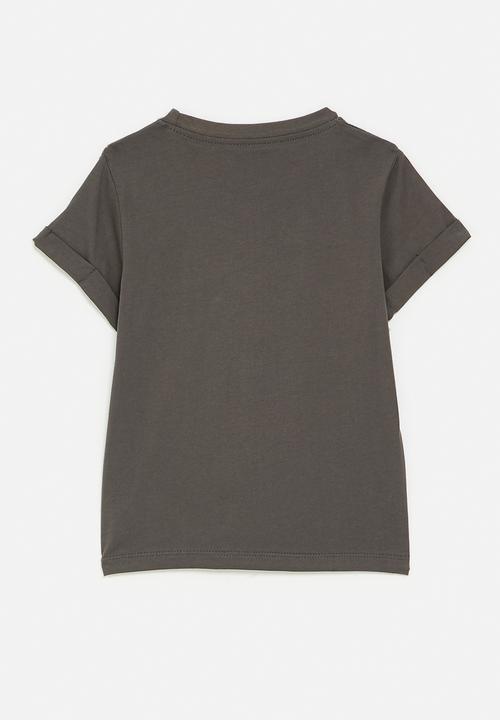Pop Candy - Panda graphic tee - grey brown