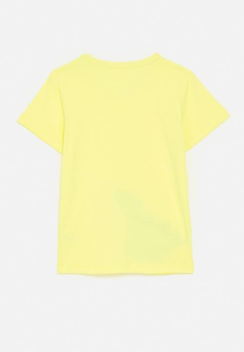 Pop Candy - Dino patch graphic tee - laser lemon