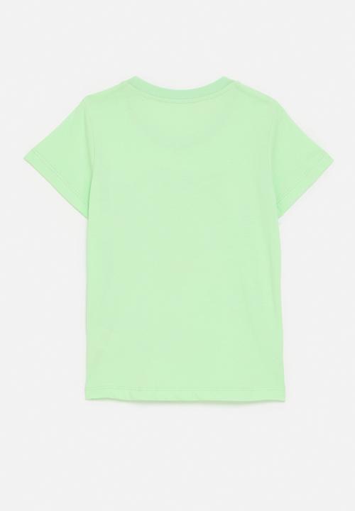 Pop Candy - Sequinned dino graphic tee - tea green