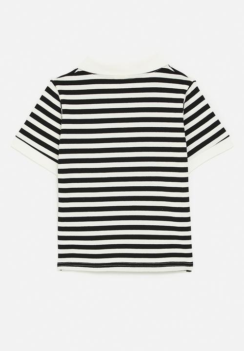 Pop Candy - Stripe golfer - black/white