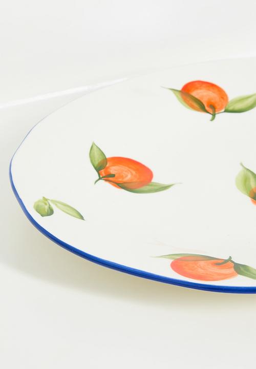 Urchin Art - Wonky Orange Platter  - Multi