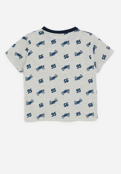 Pop Candy - Printed tee - grey/navy