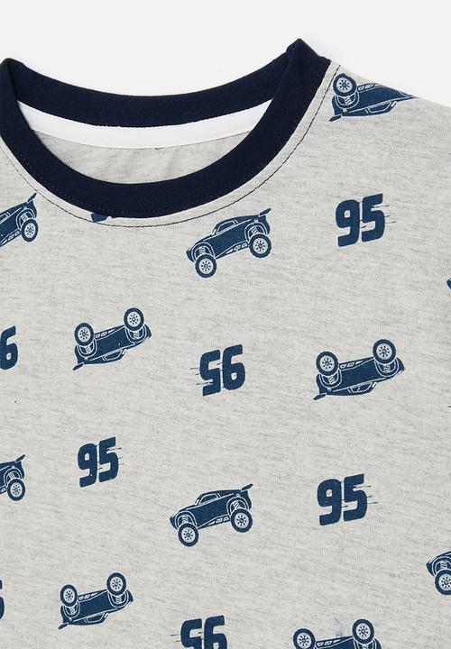 Pop Candy - Printed tee - grey/navy