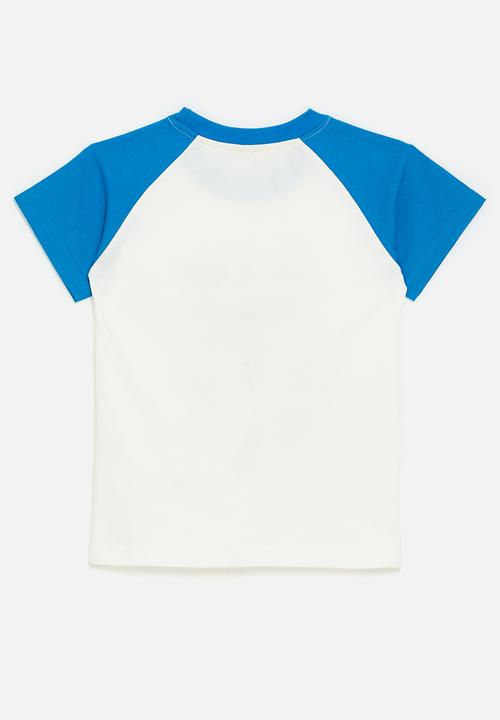 Pop Candy - Printed tee - white & blue