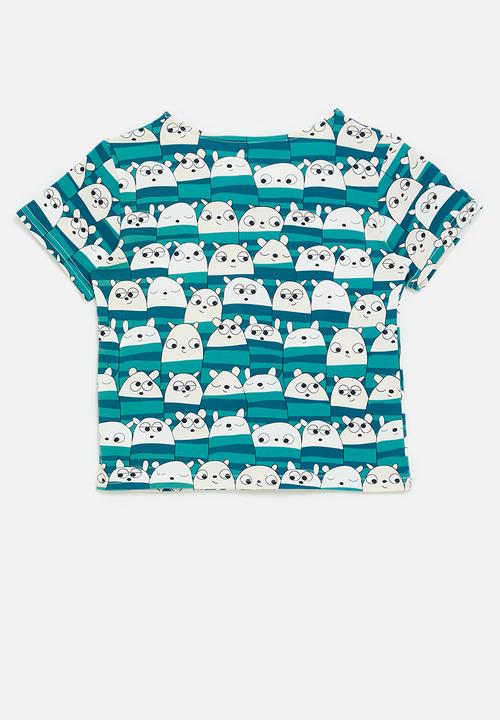 Pop Candy - Printed tee - white/blue