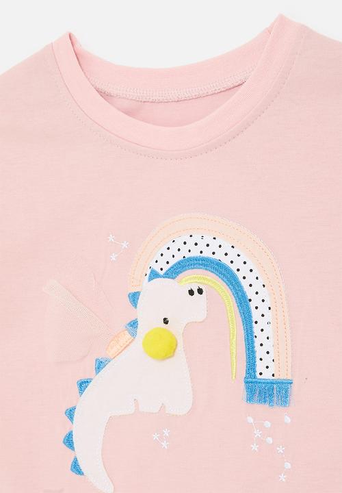 Pop Candy - Printed crew neck tee-pink