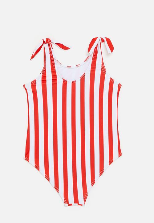 Pop Candy - Stripe bikini - red & white