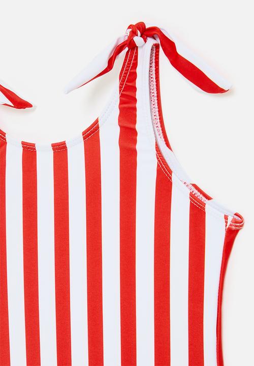 Pop Candy - Stripe bikini - red & white