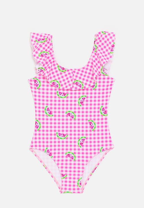 Pop Candy - Watermelon swimsuit - pink gingham