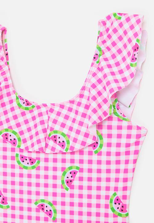 Pop Candy - Watermelon swimsuit - pink gingham
