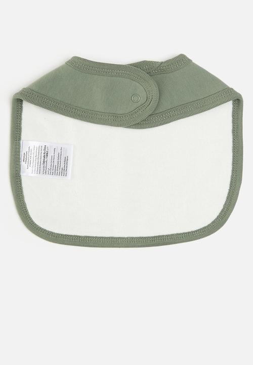 Cotton On - 2 pack the baby bib - snow marle bear kiss & swag green dada's boy