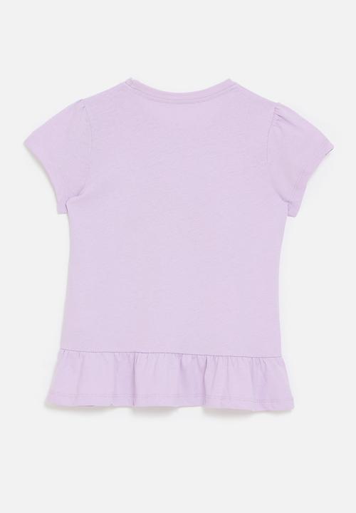 Pop Candy - Frilled hem tee - lilac