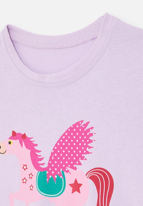 Pop Candy - Frilled hem tee - lilac