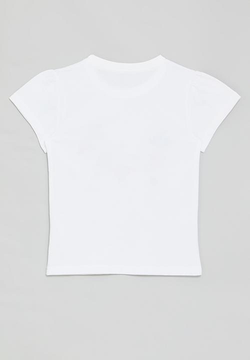 Pop Candy - Embroidered slogan and graphic tee - white/forever you
