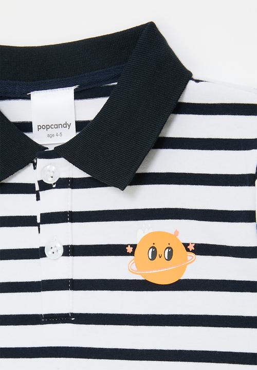 Pop Candy - Stripe golfer - navy/white