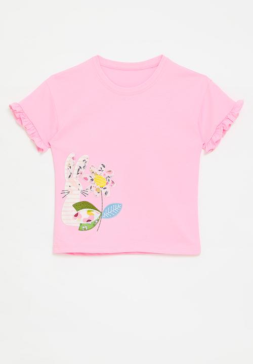 Pop Candy - Frilled sleeve tee - pink
