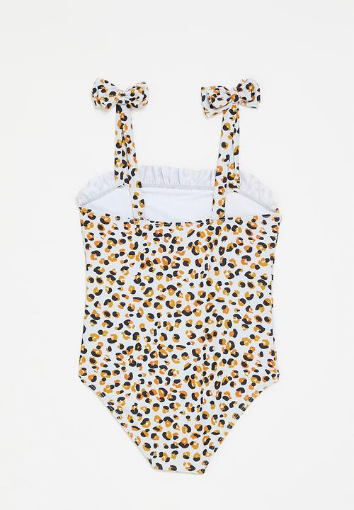 Pop Candy - Animal print one piece swimsuit - off white/multi