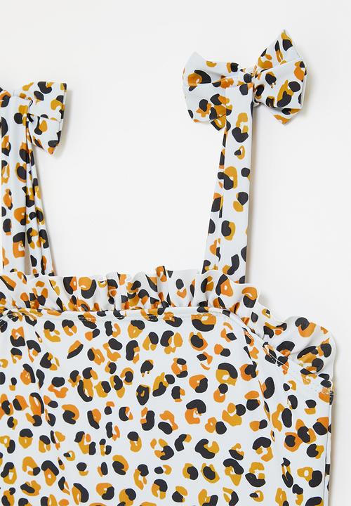 Pop Candy - Animal print one piece swimsuit - off white/multi