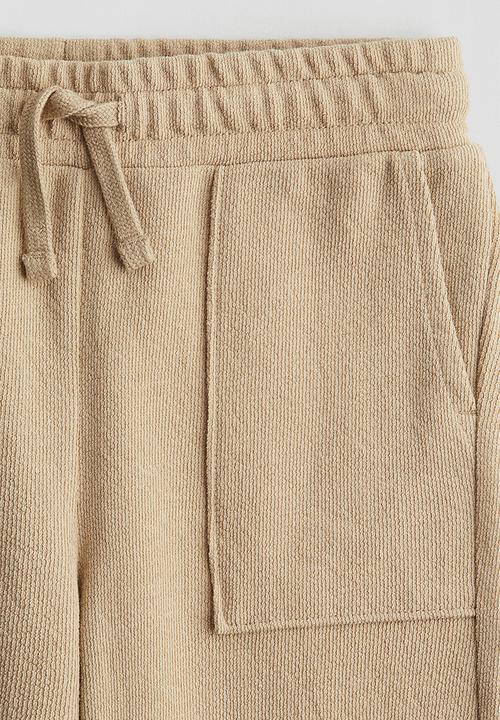 H&M - Textured jersey joggers - beige