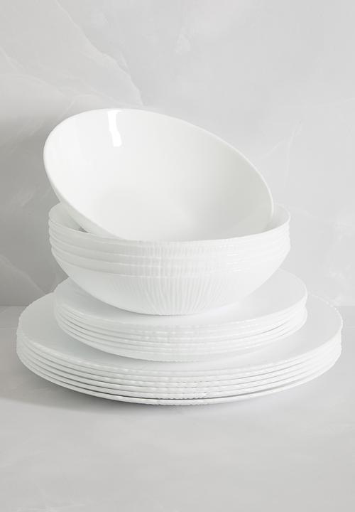 Luigi Bormioli - Bormioli Rocco Coconut Tavola 18pc Dinner Set - white