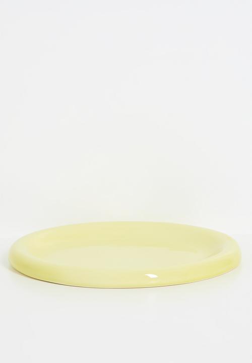 Urchin Art - Luna large plate - Butter Yellow